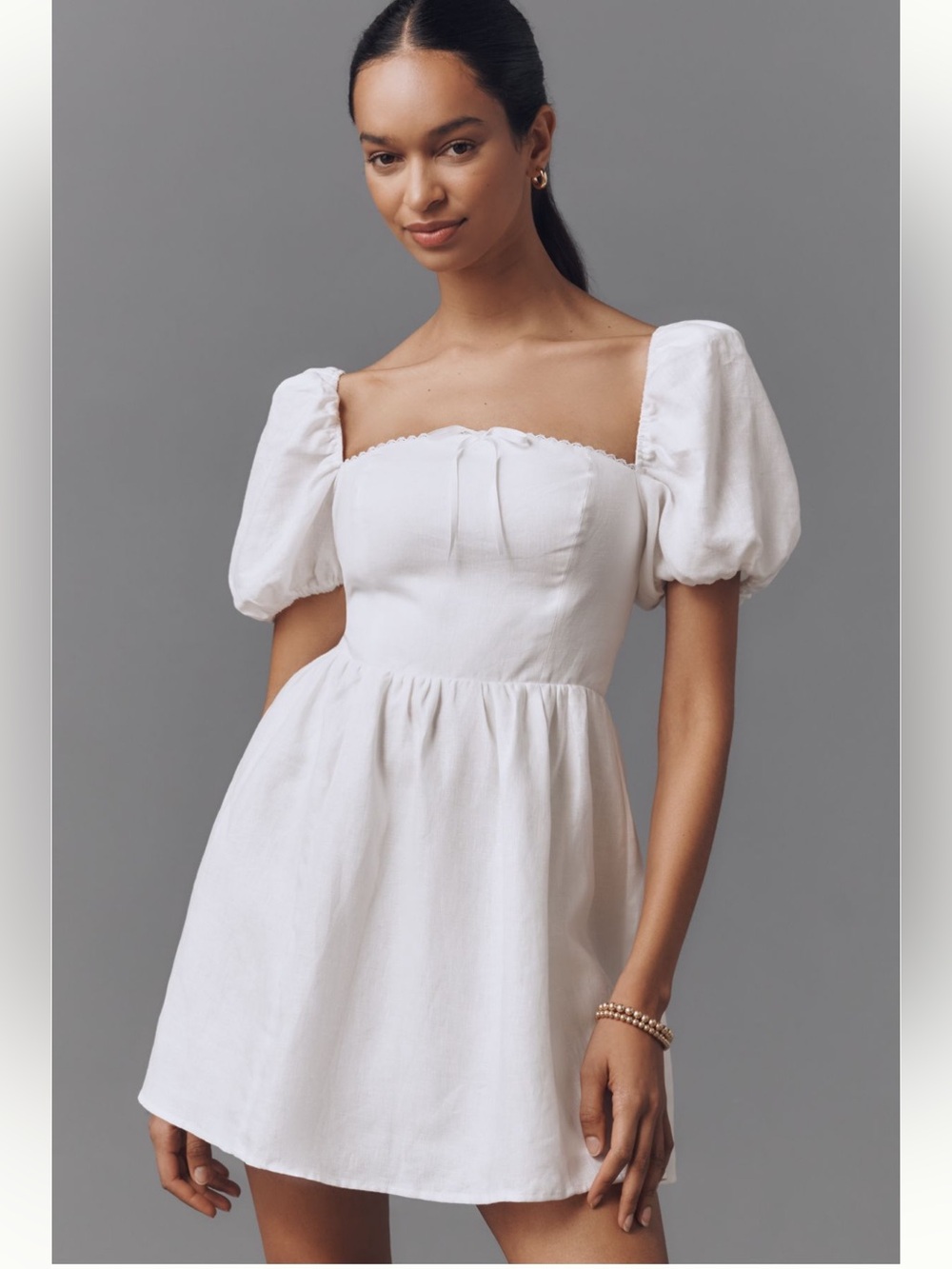 NWT Reformation White Malvina Linen Dress Size 12